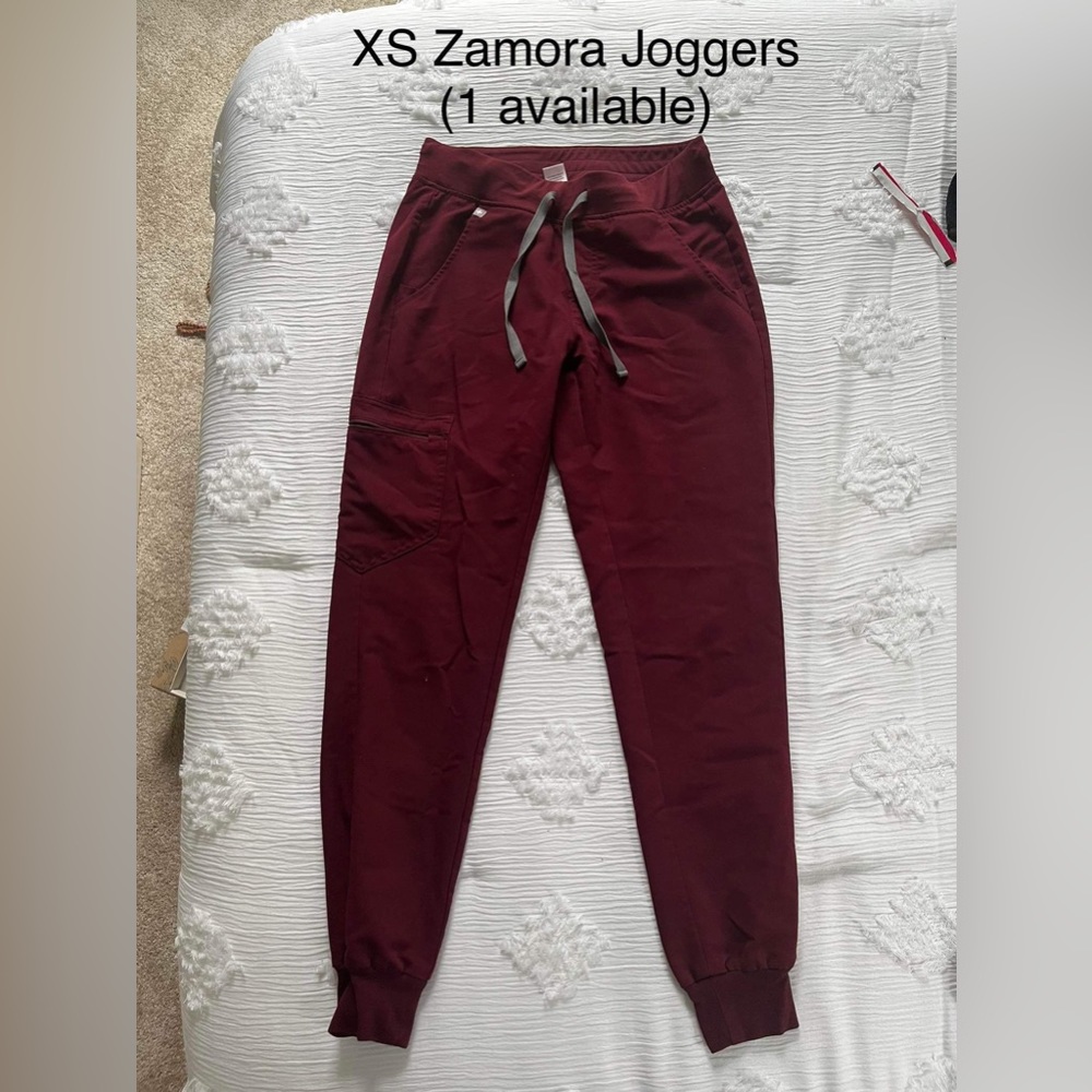 FIGS Burgundy Zamora Joggers